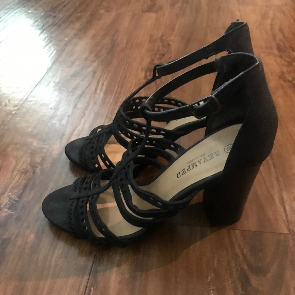 Black Strappy Heels